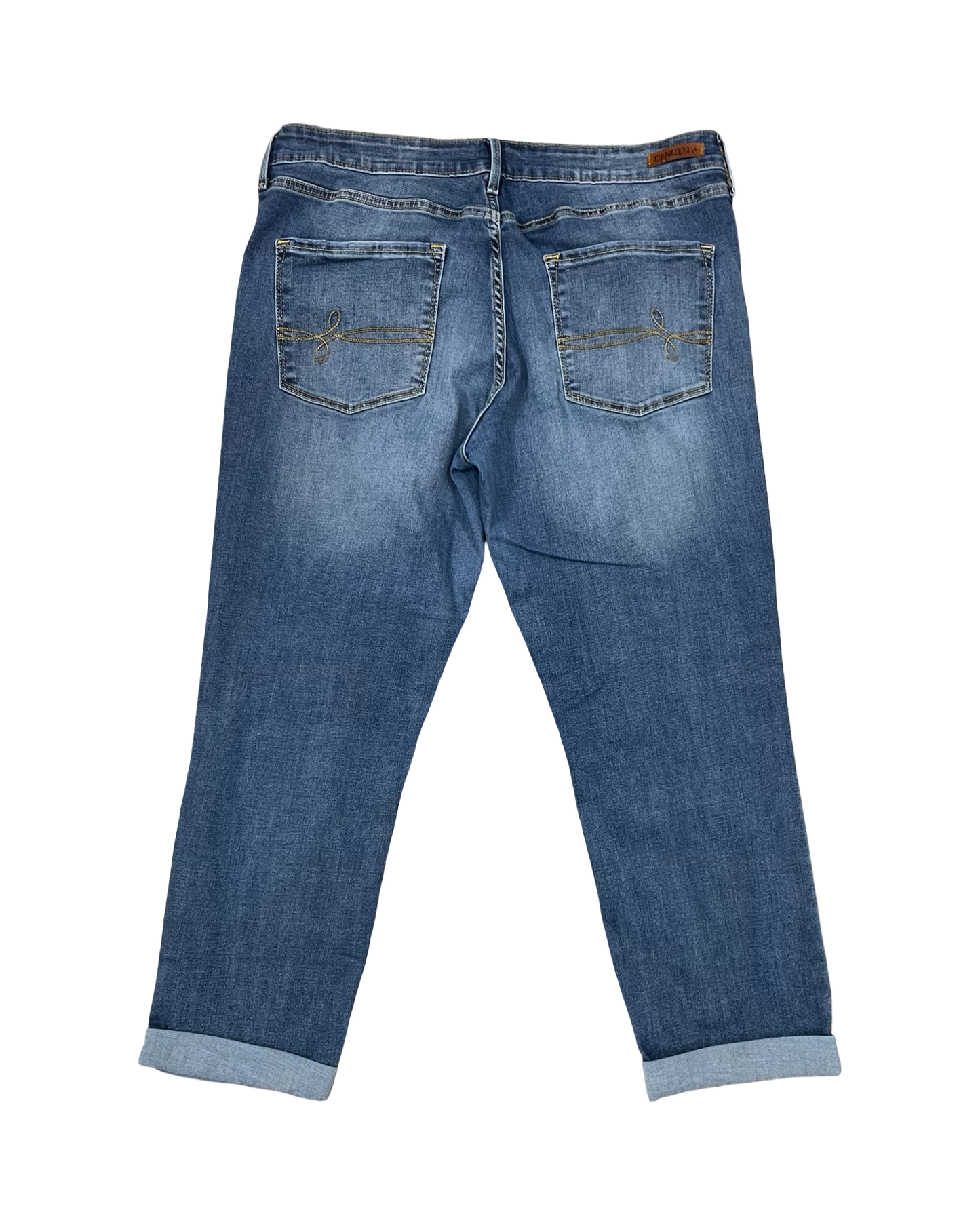 Jeans Cropped By Denizen By Levis In Blue Denim, Size:16