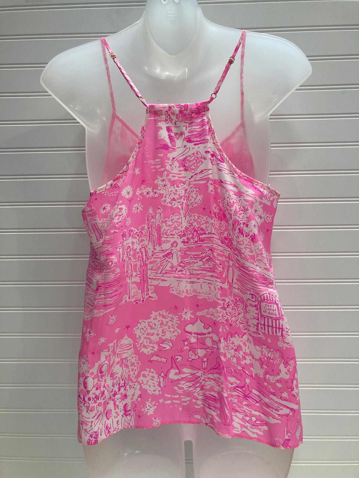 Pink & White Top Sleeveless Designer Lilly Pulitzer, Size S