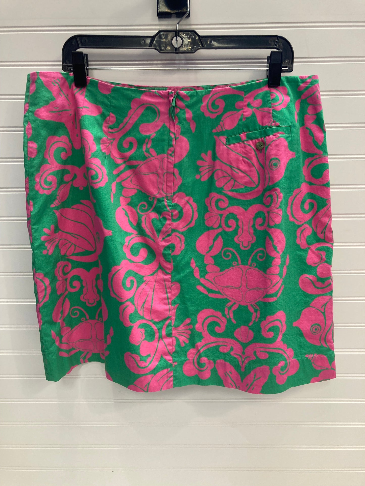 Green & Pink Skirt Designer Lilly Pulitzer, Size 16