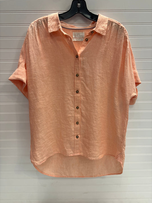 Blouse Short Sleeve By J. Crew In Orange, Size: M