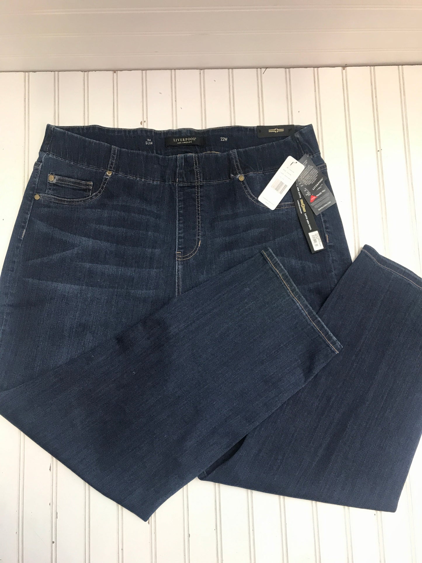 Jeans Straight By Liverpool In Blue, Size: 2x