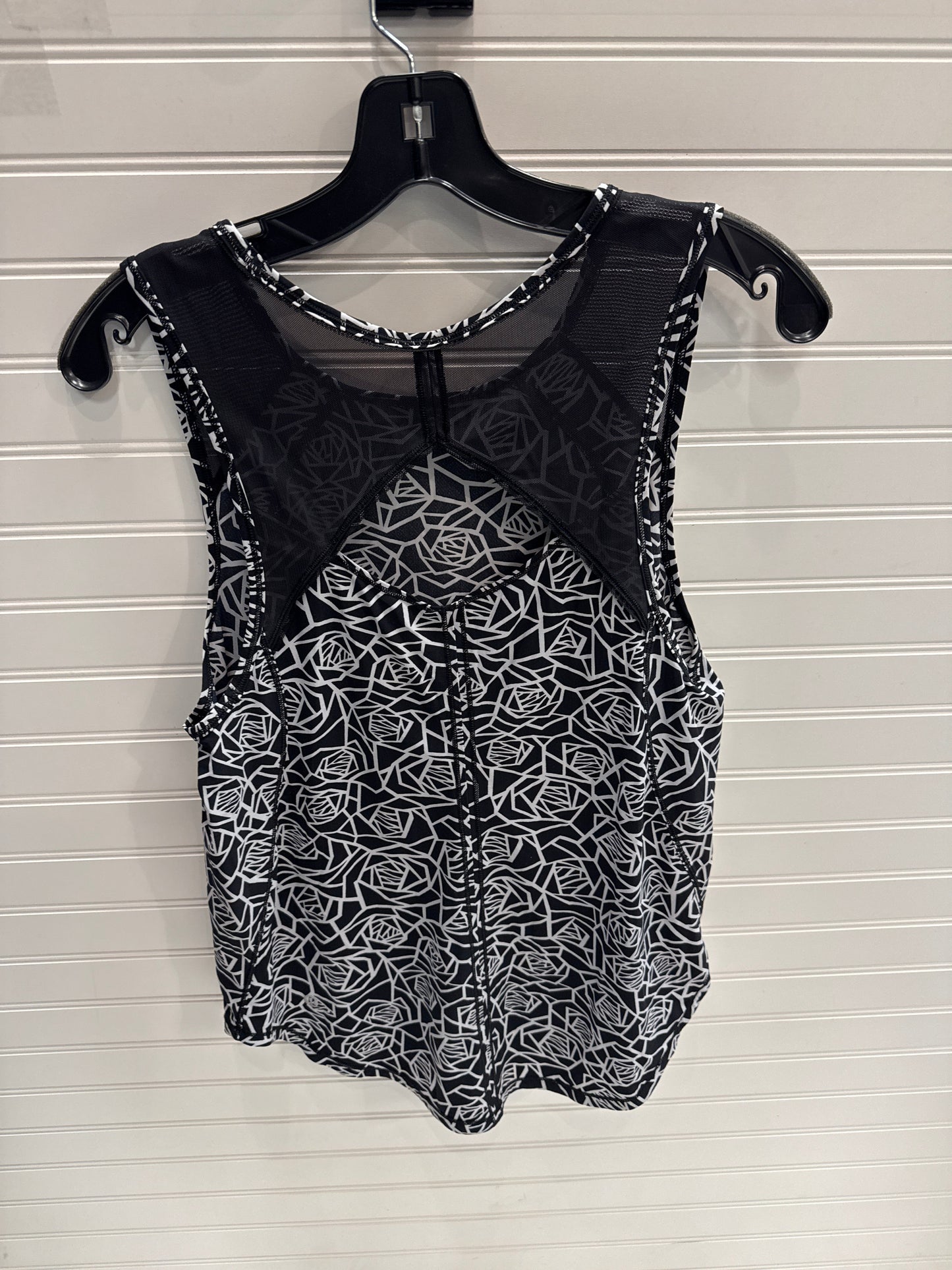 Athletic Tank Top By Lululemon In Black & White, Size: S