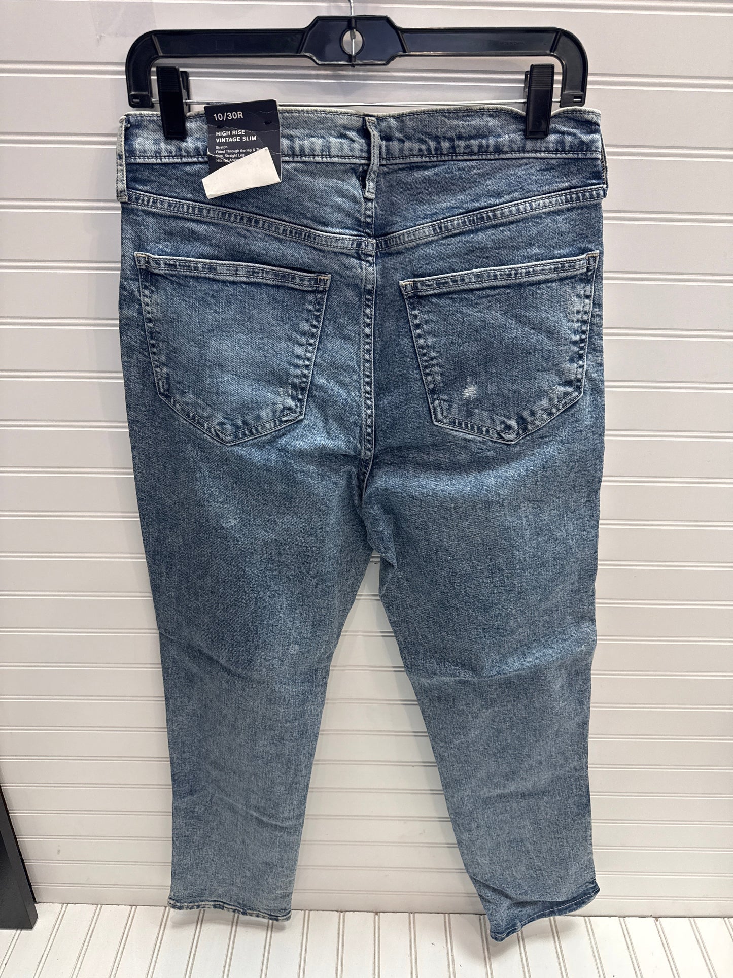 Jeans Straight By Gap In Blue Denim, Size: 10