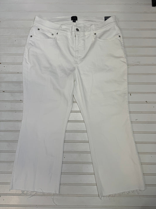 Jeans Cropped By J. Crew In White, Size: 18