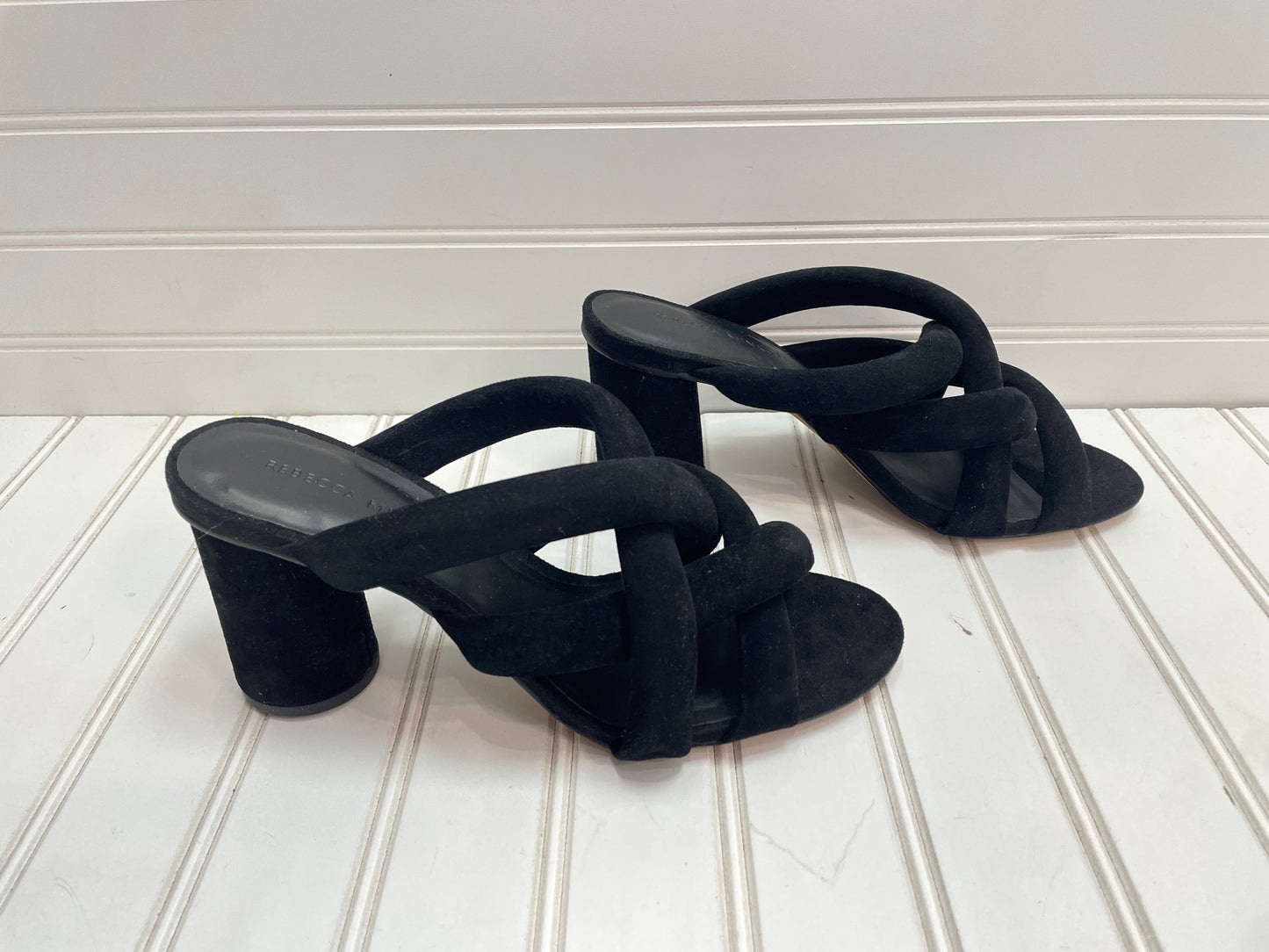 Black Sandals Heels Block Rebecca Minkoff, Size 7.5