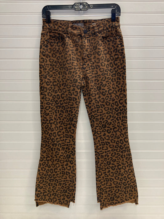 Animal Print Jeans Cropped Dl1961, Size 2