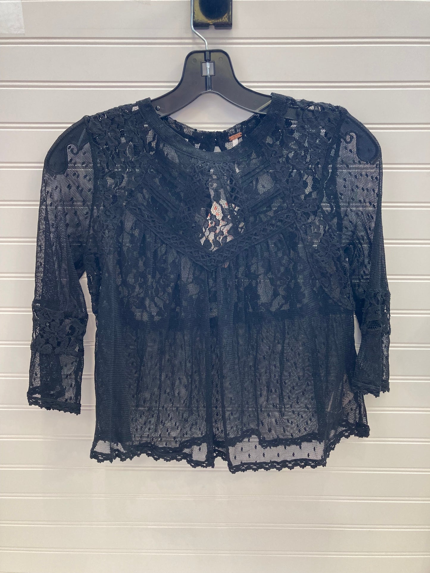 Black Top 3/4 Sleeve Free People, Size Xs