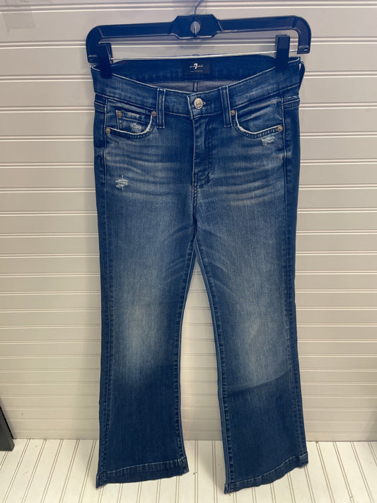 Jeans Boot Cut By 7 For All Mankind In Blue Denim, Size: 2