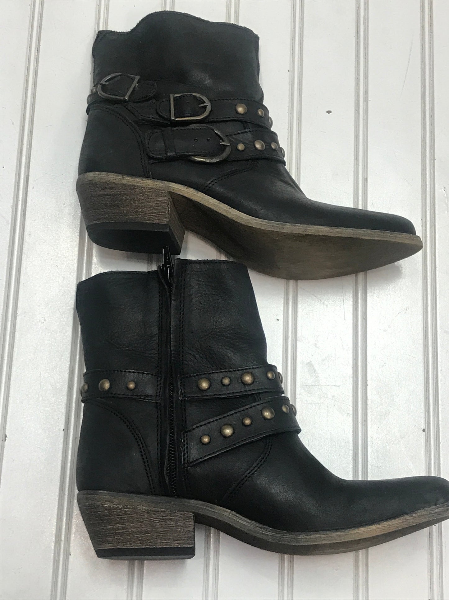 Boots Ankle Heels By Steve Madden In Black, Size: 6