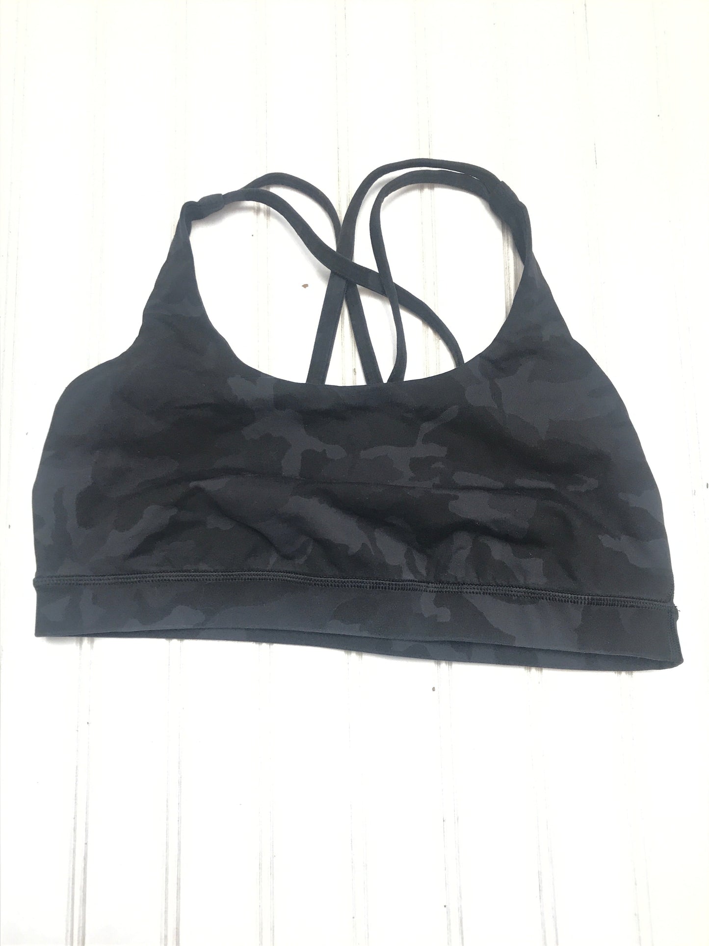 Athletic Bra By Lululemon In Black & Grey, Size: 10