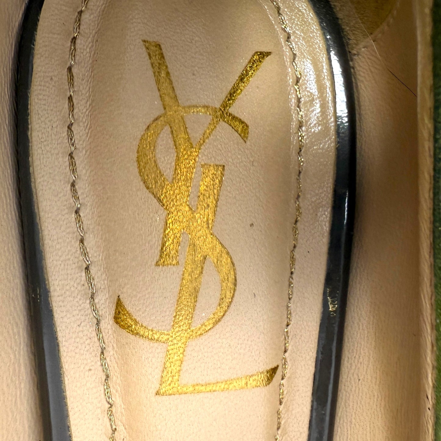 Tribtoo Platform Stiletto Pumps Luxury Designer By Yves Saint Laurent In Green, Size: 7