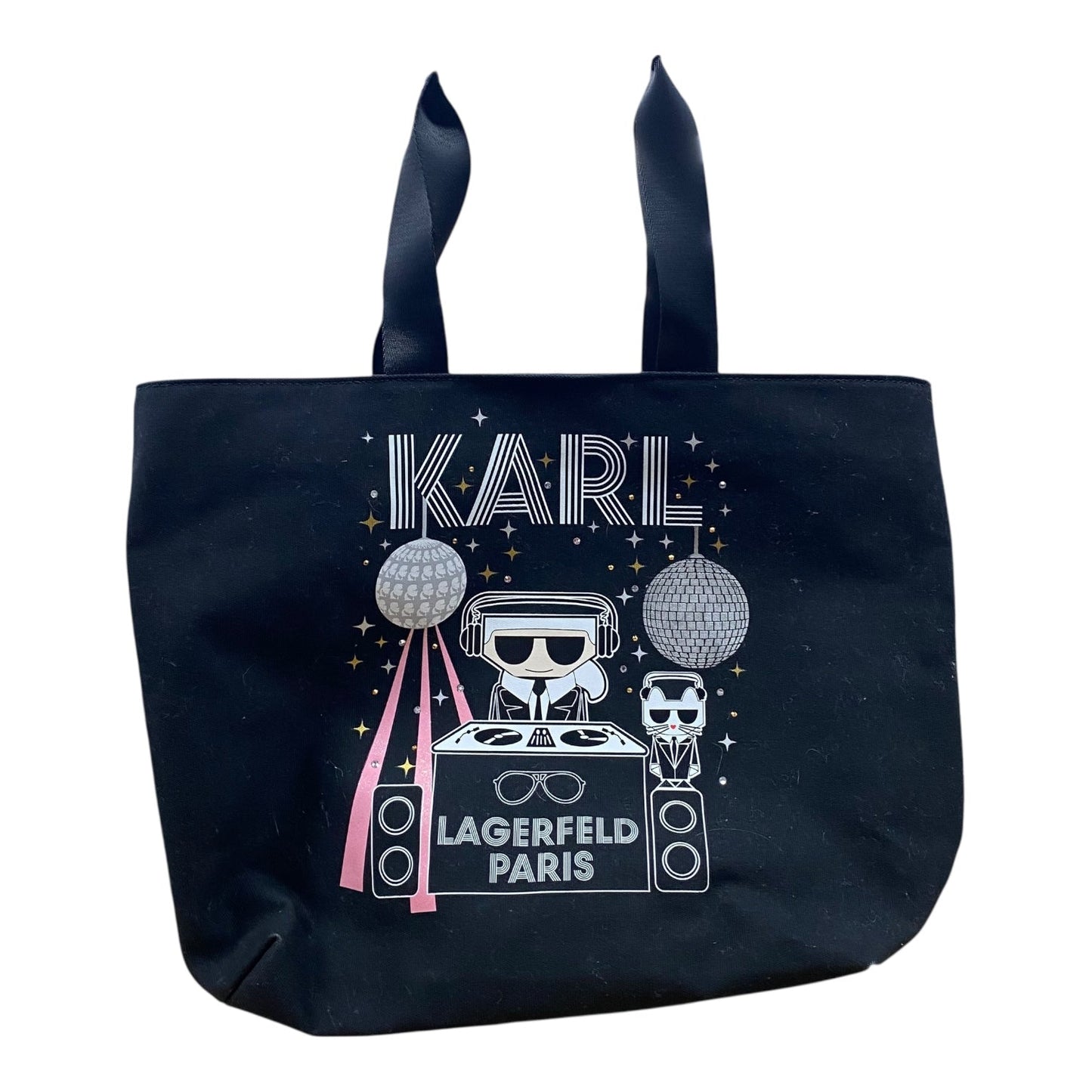 Tote Designer By Karl Lagerfeld In Black, Size:Medium