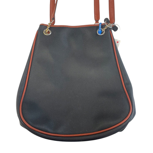 Handbag Luxury Designer By Bottega Veneta In Black & Brown, Size:Small