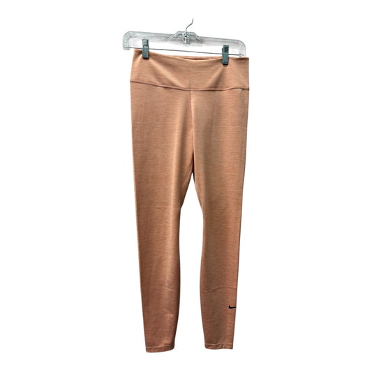 Athletic Leggings By Nike Apparel In Peach, Size:M