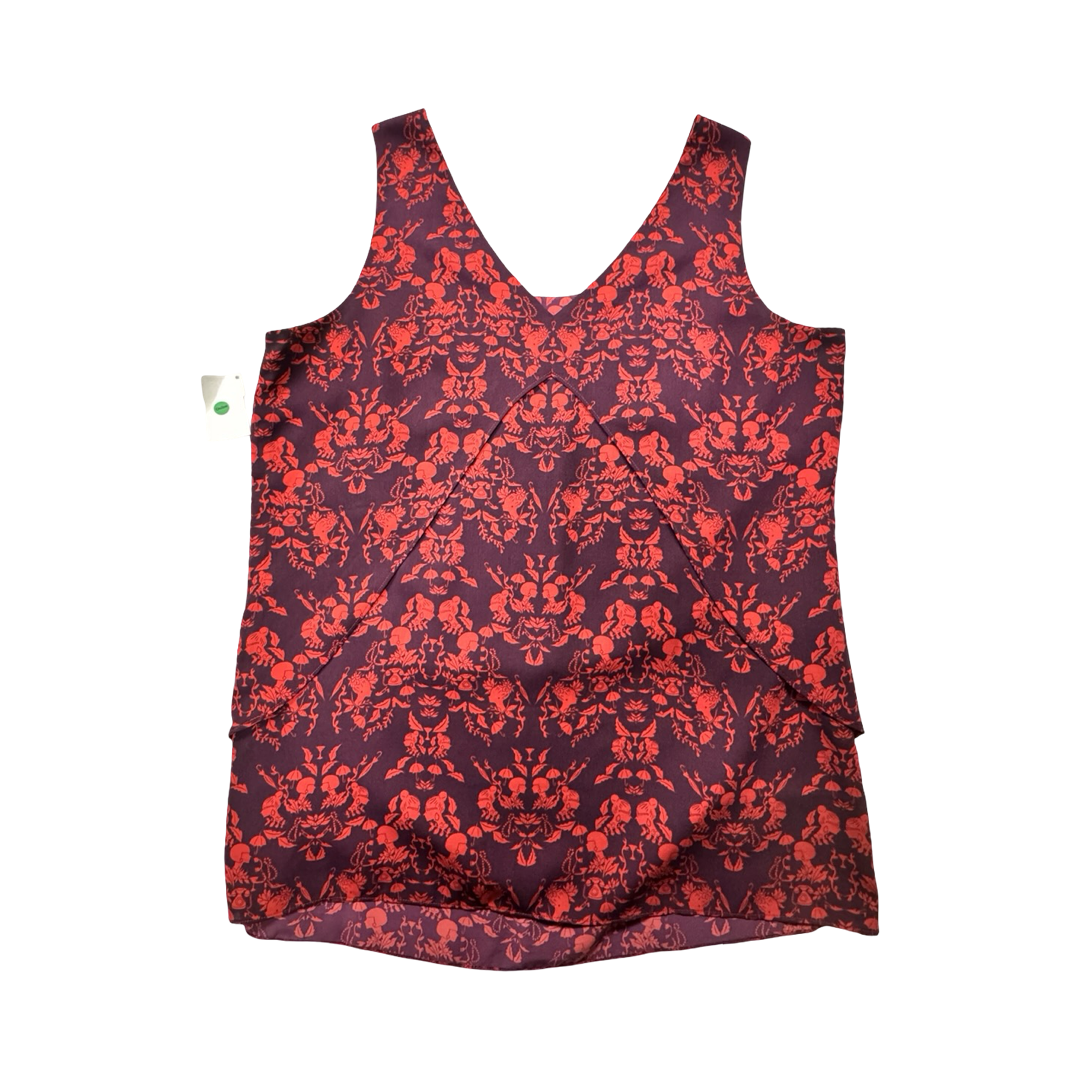 Top Sleeveless By Cabi In Purple & Red, Size:M