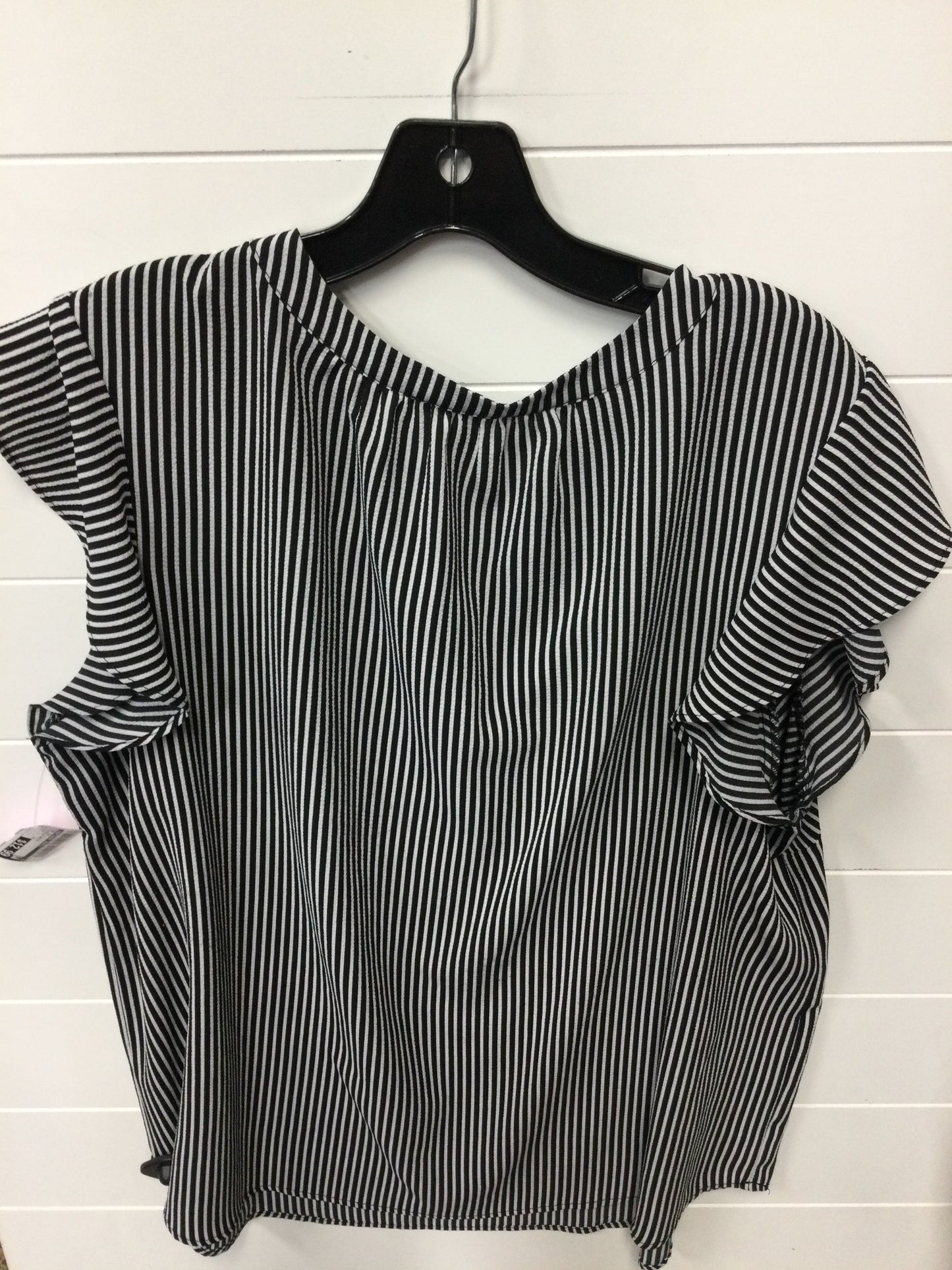 Top Ss By Adrianna Papell In Black & White, Size:1X
