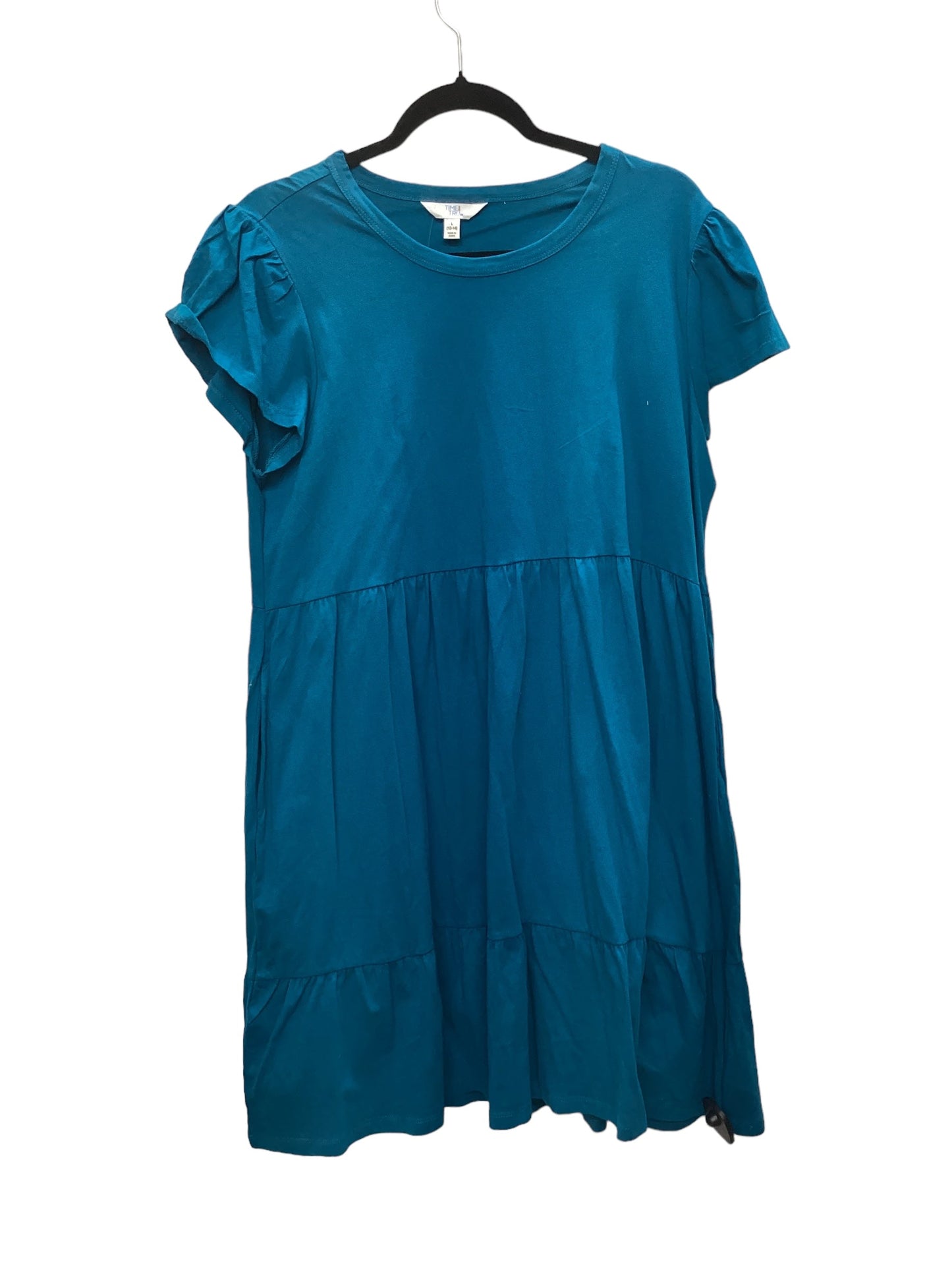 Blue Dress Casual Short Time And Tru, Size L