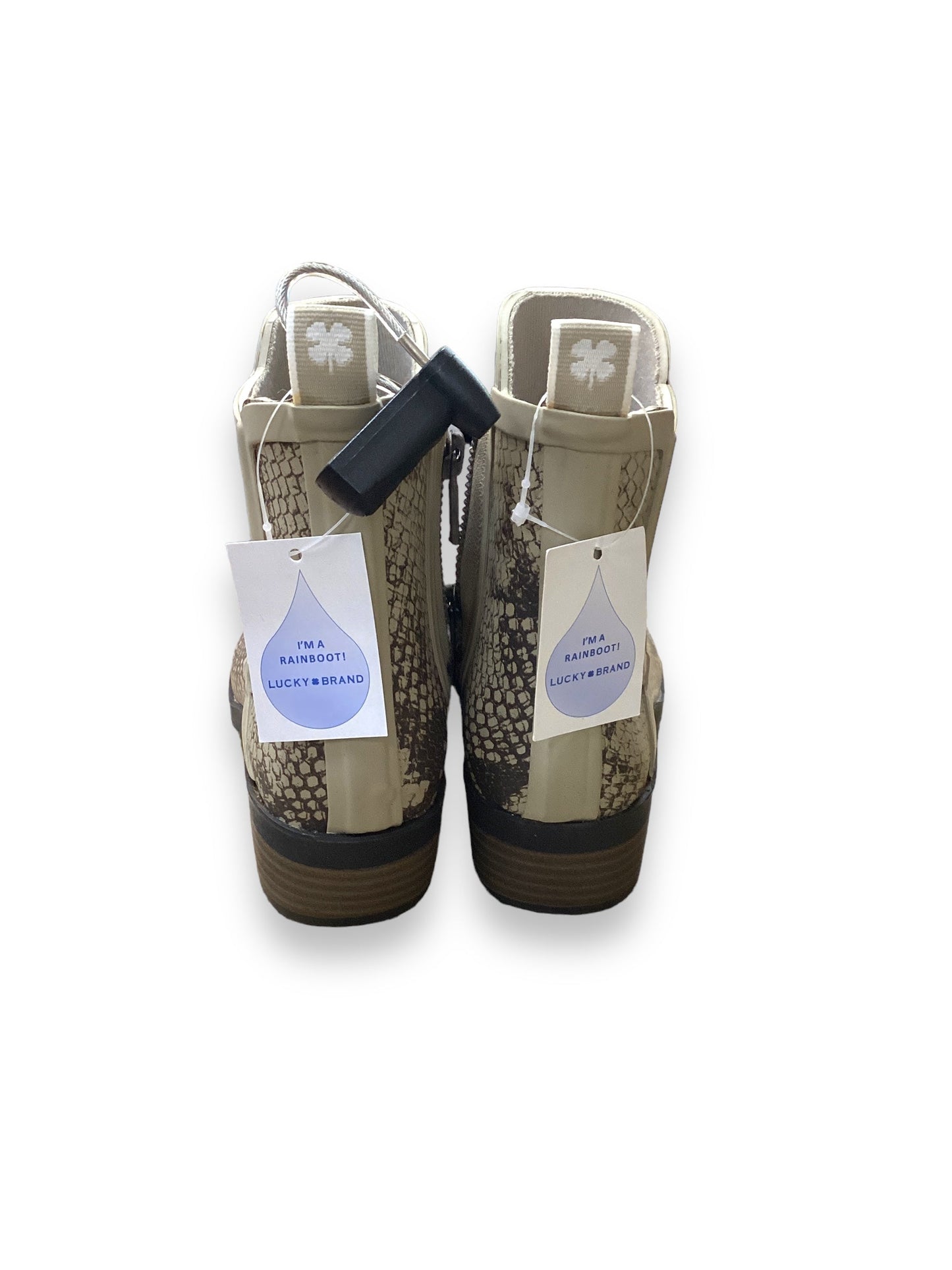 Snakeskin Print Boots Rain Lucky Brand, Size 6