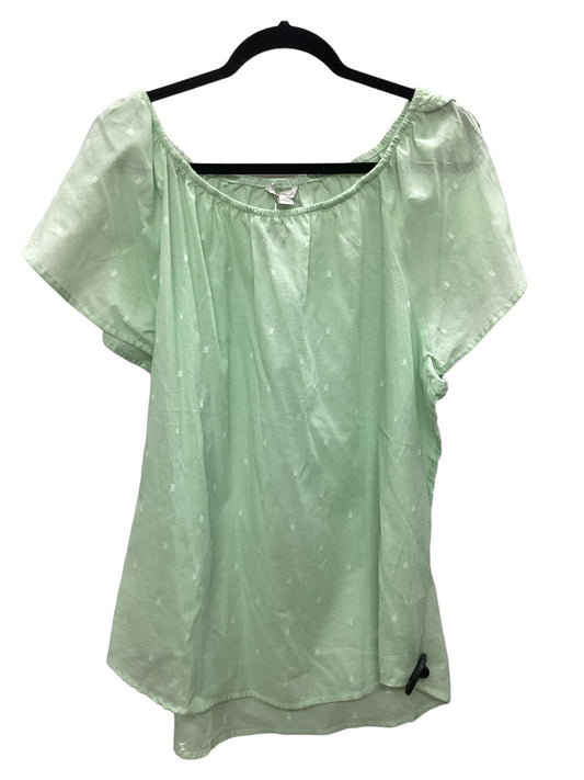Green Top Short Sleeve Cato, Size Xl