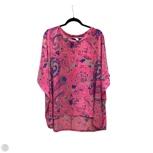 Top Short Sleeve By Clothes Mentor In Pink, Size: L