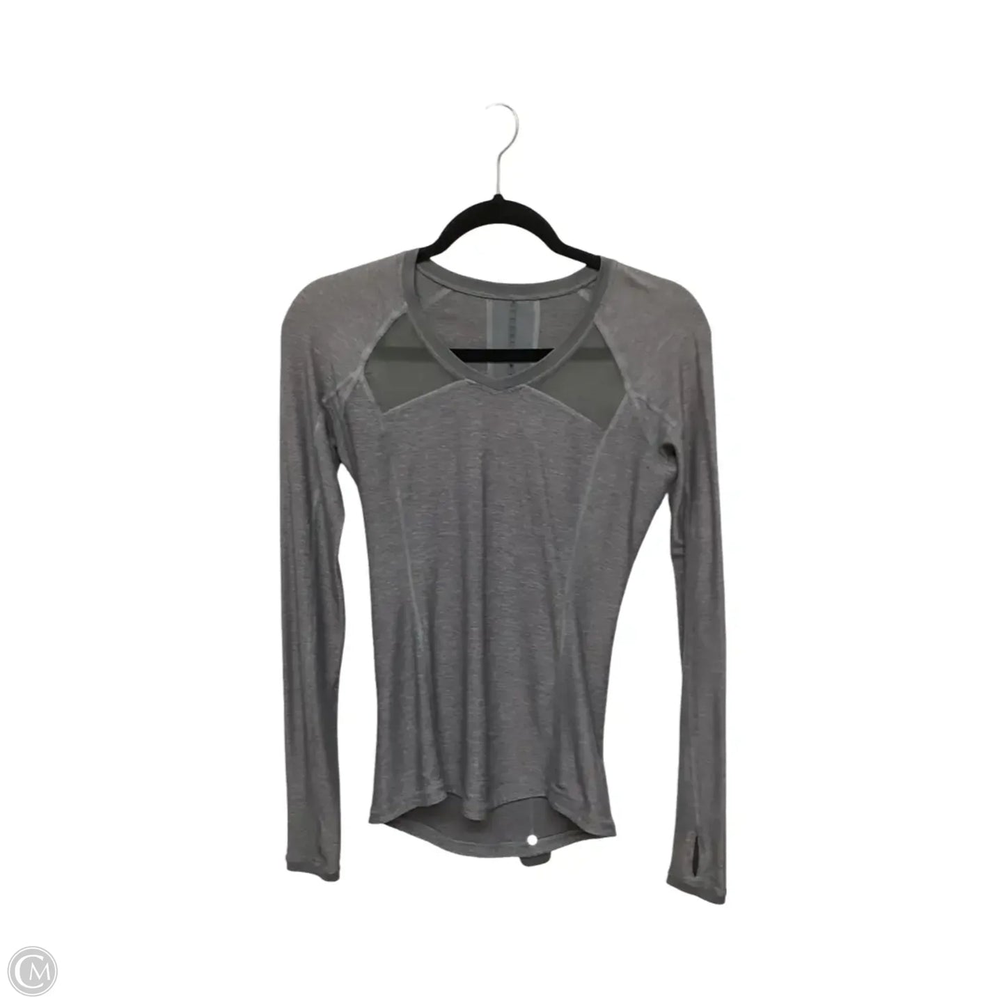 Athletic Top Long Sleeve Crewneck By Lululemon In Grey, Size: 2