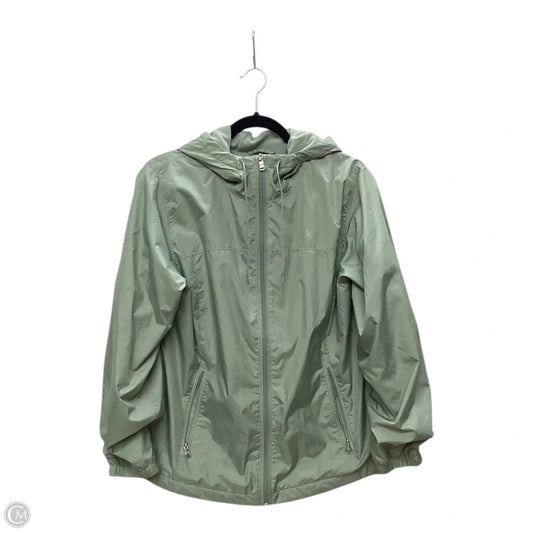 Jacket Windbreaker By Calvin Klein In Green, Size: L