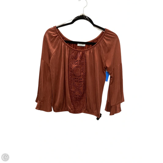 Top Long Sleeve By Clothes Mentor In Orange, Size: S