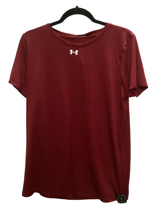 Red Athletic Top Short Sleeve Under Armour, Size L