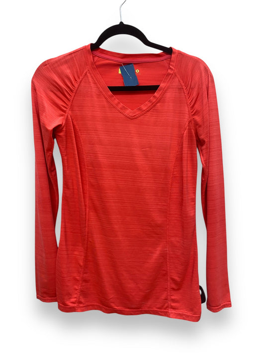 Athletic Top Long Sleeve Collar By Xersion In Red, Size: S