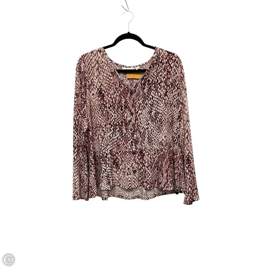 Blouse Long Sleeve By Susan Graver In Purple, Size: L