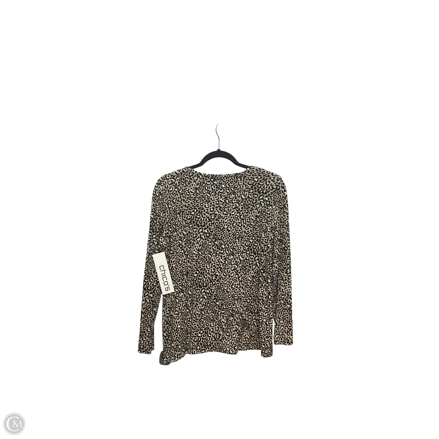 Blouse Long Sleeve By Chicos In Animal Print, Size: M