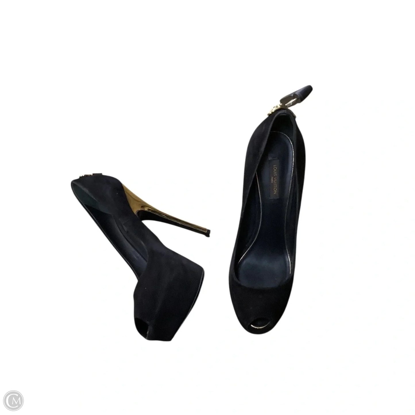 Shoes Luxury Designer By Louis Vuitton In Black, Size: 7.5