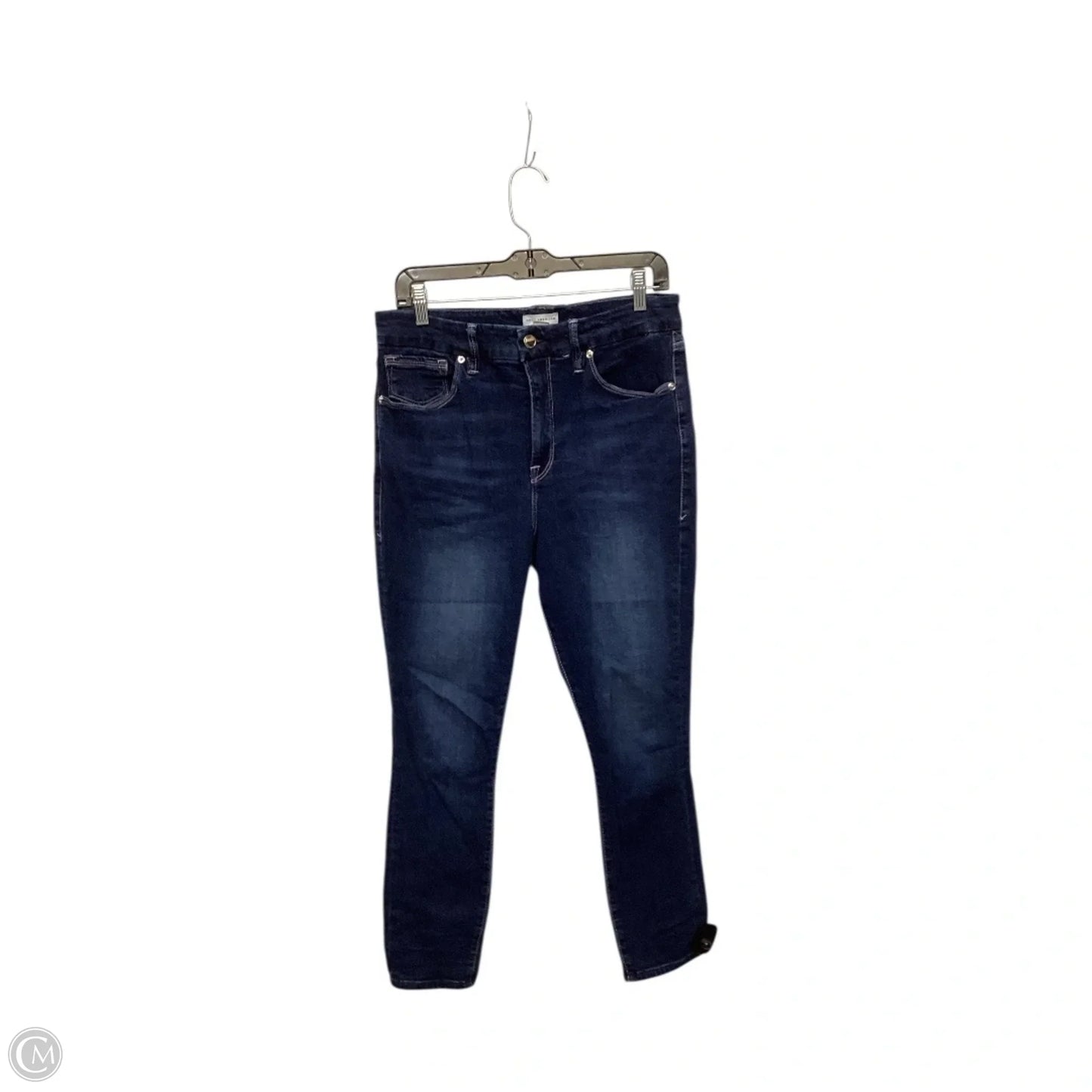 Designer Jeans Straight By Good American In Blue Denim, Size: 12