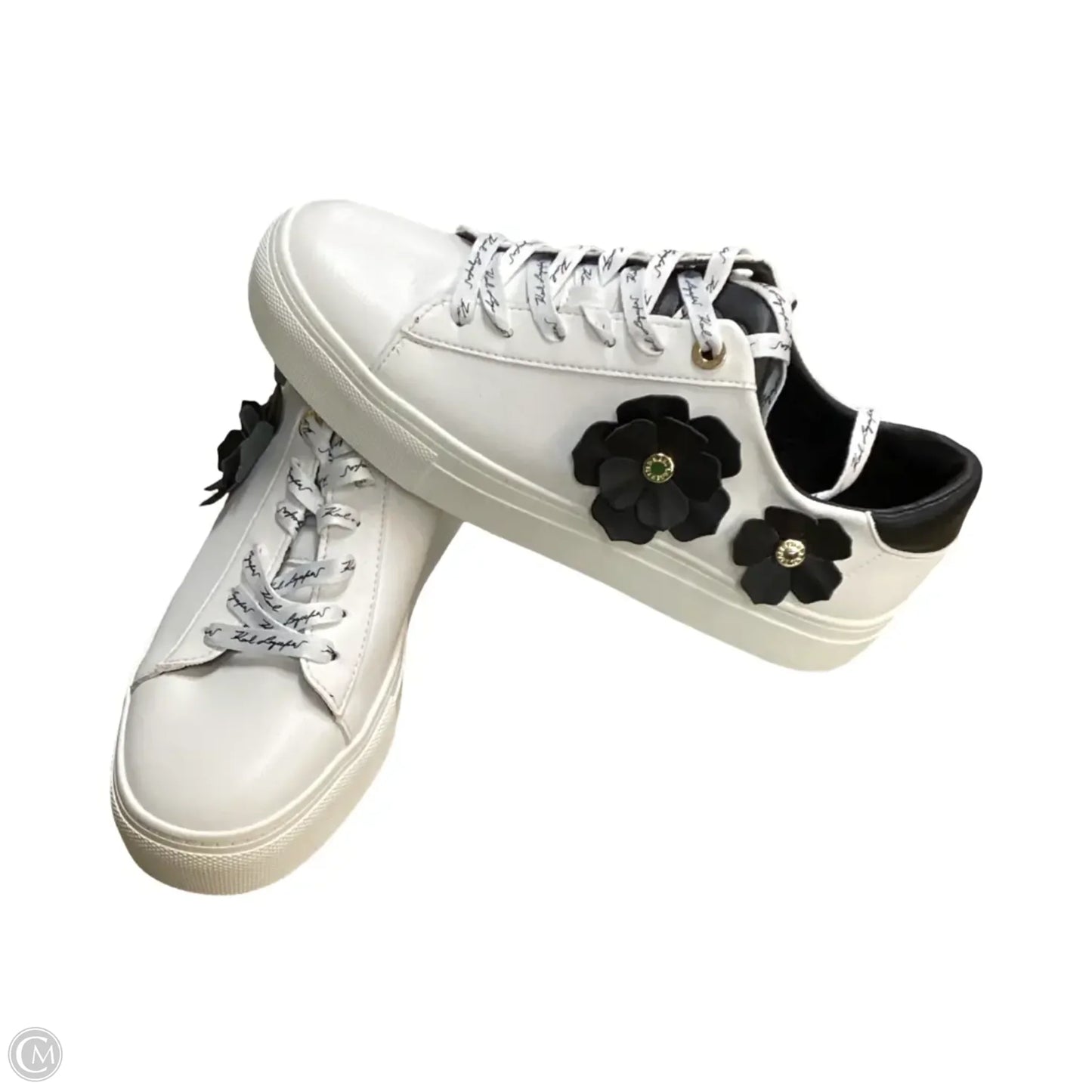 Shoes Designer By Karl Lagerfeld In White, Size: 7