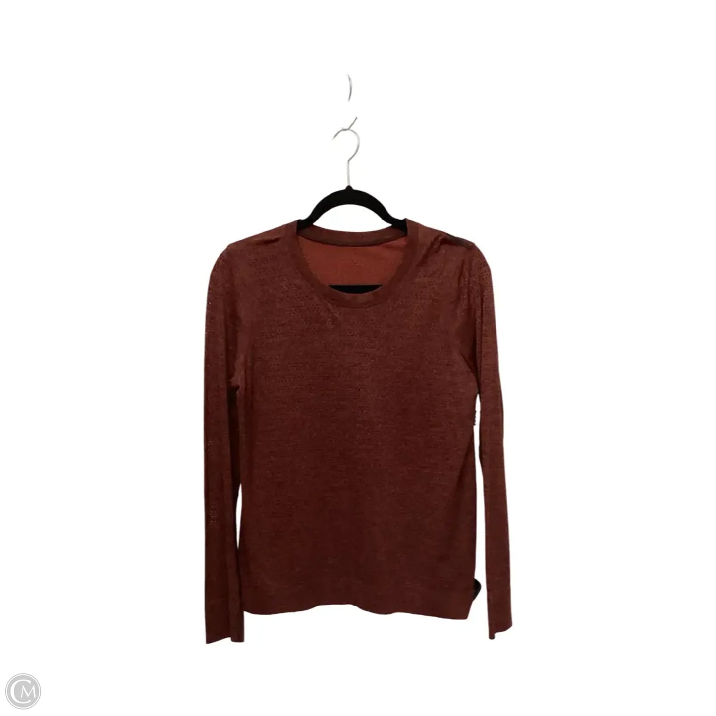 Athletic Top Long Sleeve Crewneck By Lululemon In Red, Size: 8