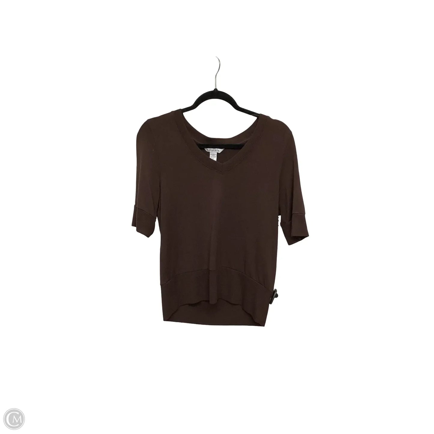 Athletic Top Short Sleeve By Athleta In Brown, Size: S