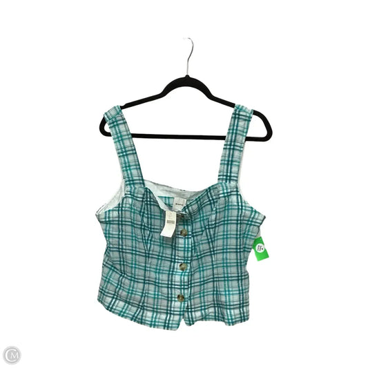 Blouse Sleeveless By Maeve In Green, Size: Xl