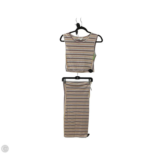 Skirt Set 2pc By WILD HONEY In Striped Pattern, Size: S