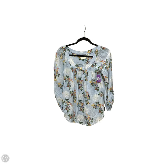 Blouse 3/4 Sleeve By Maeve In Blue, Size: 0