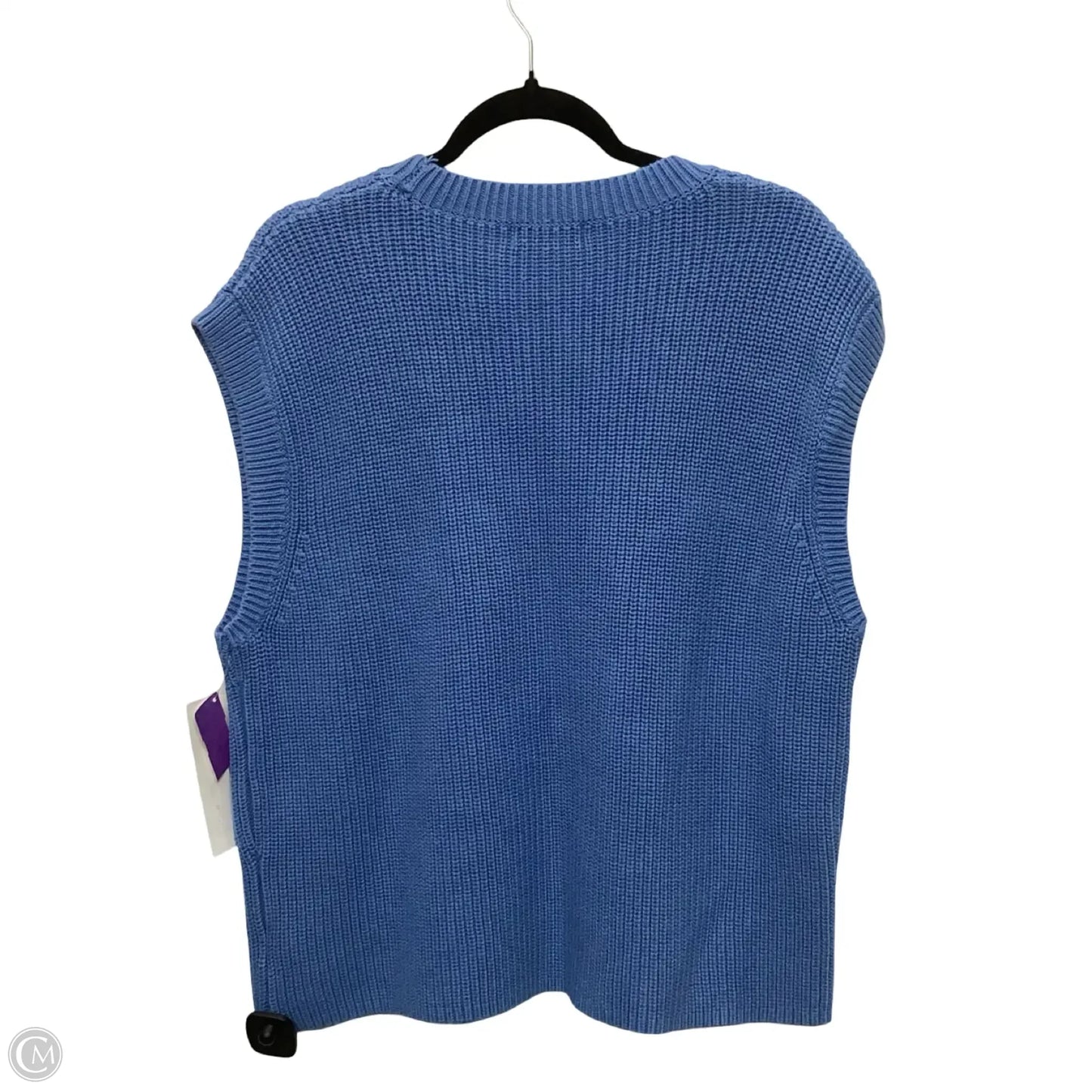 Designer Blouse Short Sleeve By 525 In Blue, Size: L