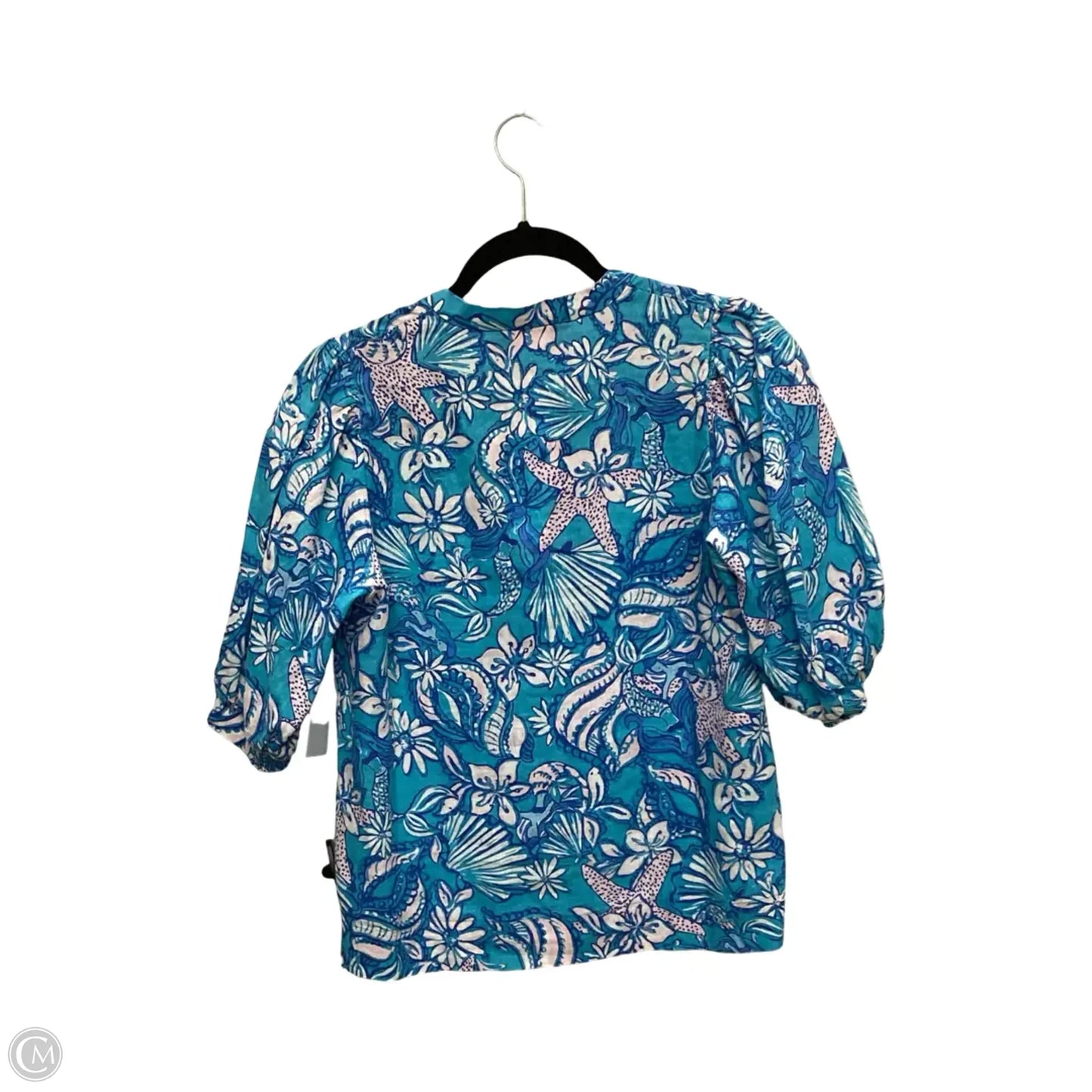 Blouse Designer By Lilly Pulitzer In Blue, Size: 0