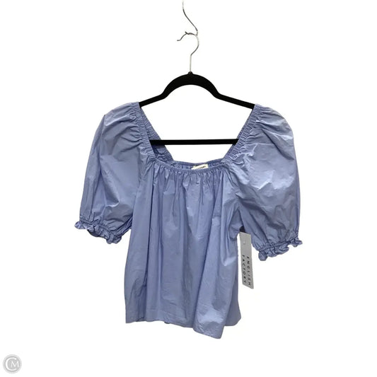 Blouse Short Sleeve By English Factory In Blue, Size: S