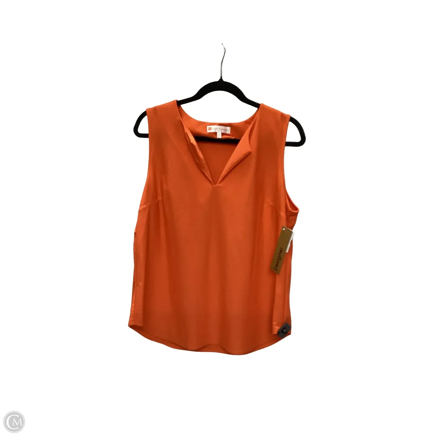 Designer Blouse Sleeveless By Jude Connally In Orange, Size: Xl