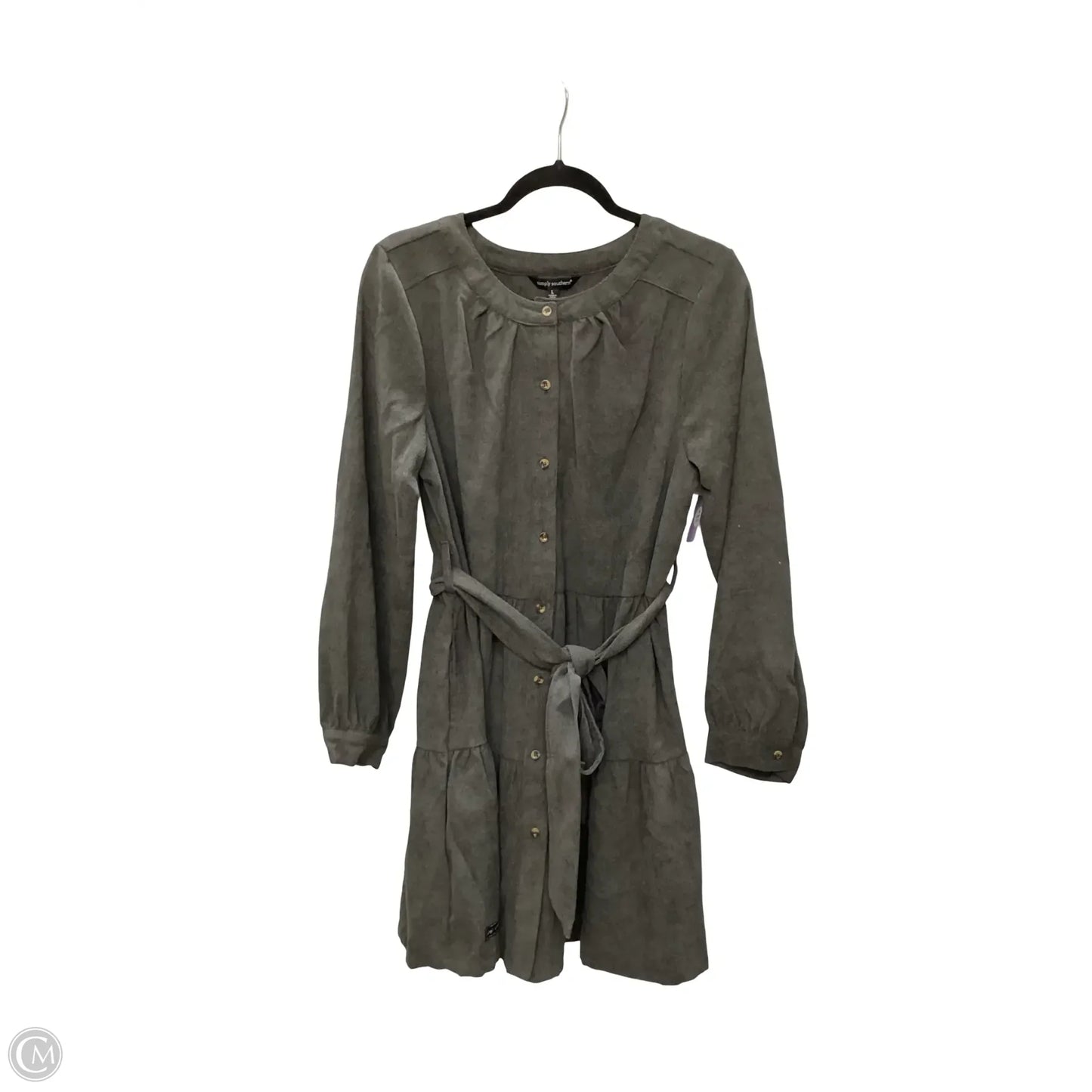 Dress Casual Short By Simply Southern In Grey, Size: L