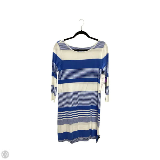 Dress Designer By Lilly Pulitzer In Blue & White, Size: M