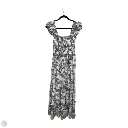Dress Casual Maxi By Max Studio In Blue & White, Size: M