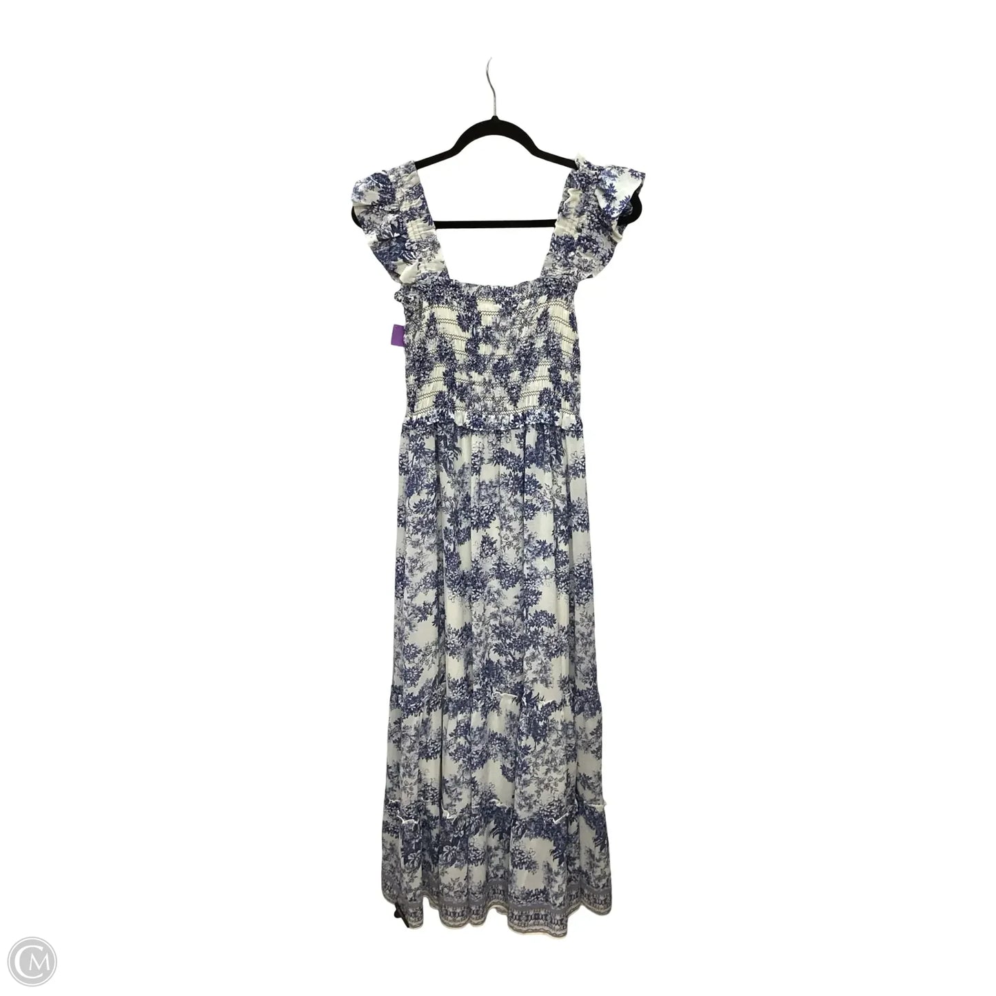 Dress Casual Maxi By Max Studio In Blue & White, Size: M