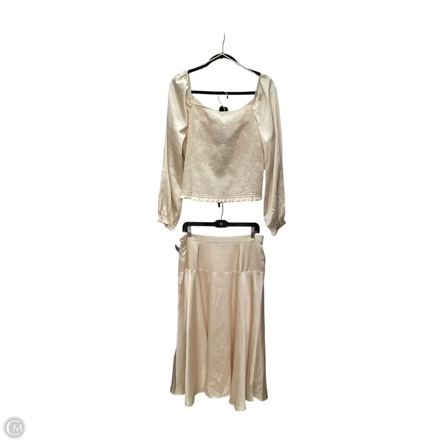 Skirt Set 2pc By Skies Are Blue In Ivory, Size: Xl