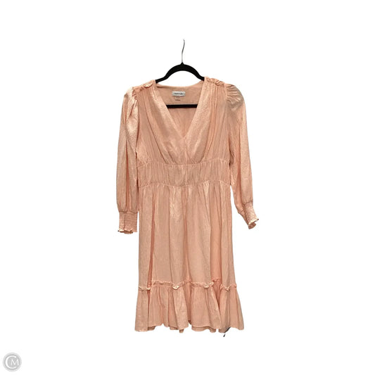 Dress Casual Short By Calvin Klein In Peach, Size: 4