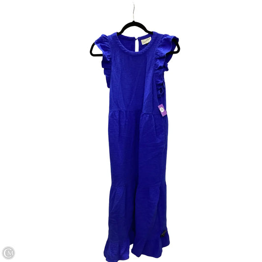 Dress Casual Midi By Universal Thread In Blue, Size: M